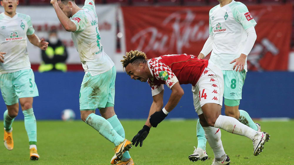 Muss nun eine Weile pausieren: Mainz' Mittelfeldmann Kunde.