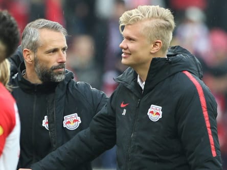 Marco Rose und Erling Haaland