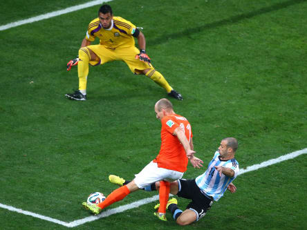 Javier Mascherano gegen Arjen Robben