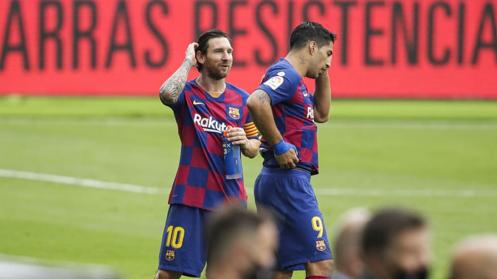 Lionel Messi und Luis Suarez (re.)