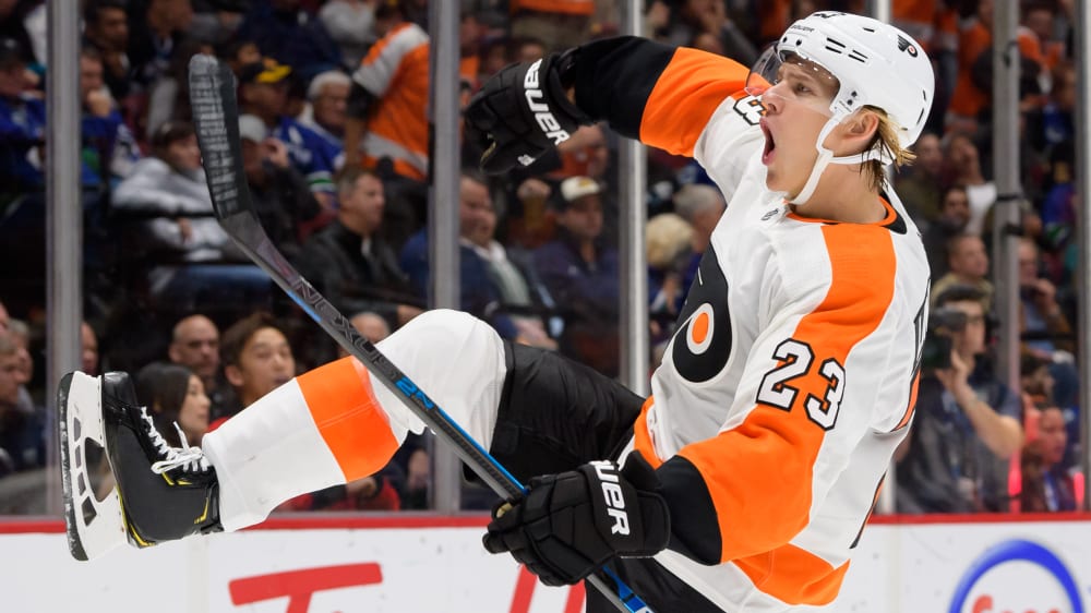 Philadelphias Stürmer Oskar Lindblom unterschrieb einen neuen Vertrag und hofft auf ein Comeback in den Play-offs.