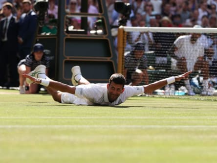 Den "Diver" ausgepackt: Novak Djokovic.