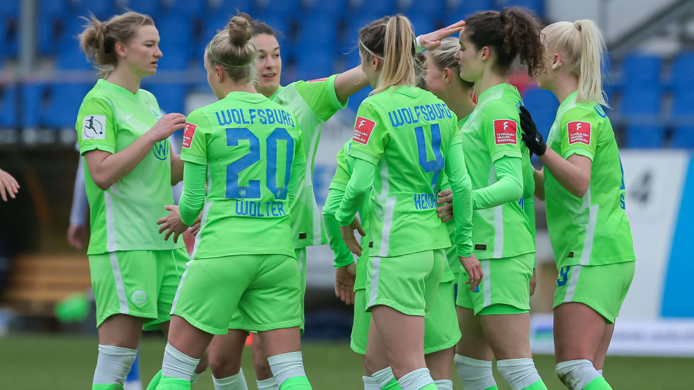 Die Wolfsburgerinnen feierten einen souveränen Einzug ins Viertelfinale.