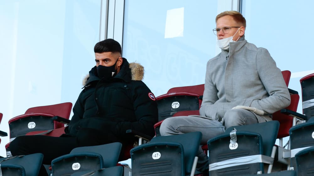 Suspendierung aufgehoben: Jurgen Gjasula und Sören Bertram (re.).