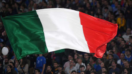 Italienische Flagge im Stadion