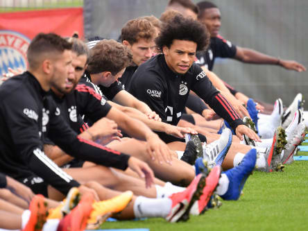 Mittendrin im Mannschaftstraining mit Luft nach oben: Leroy Sané.