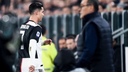 Cristiano Ronaldo (links) spielt bei Juventus.