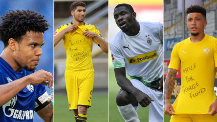 Zeichen gesetzt: Weston McKennie, Achraf Hakimi, Marcus Thuram und Jadon Sancho (v.l.).