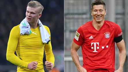 Erling Haaland duelliert sich am 28. Bundesliga-Spieltag mit Robert Lewandowski.