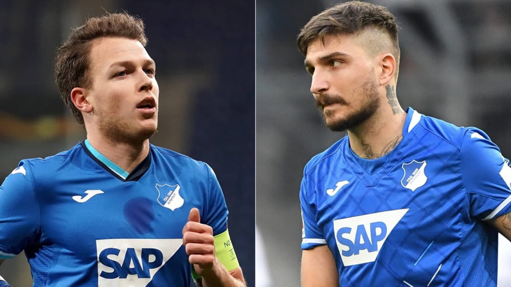 Dennis Geiger (l.) und Konstantin Stafylidis werden der TSG Hoffenheim lange Zeit nicht zur Verfügung stehen.
