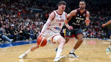 Croatia v Germany: Group E - FIBA World Cup 2026 European Qualifier Mario Hezonja of Croatia drives to the basket during the FIBA Basketball World Cup 2027 Group E European Qualifier between Croatia v Germany at Drazen Petrovic Basketball Center on February 27, 2026 in Zagreb, Croatia, Croatia. PUBLICATIONxNOTxINxFRAxCROxBIHxSRBxMNExSLO IgorxKralj PIXSELL