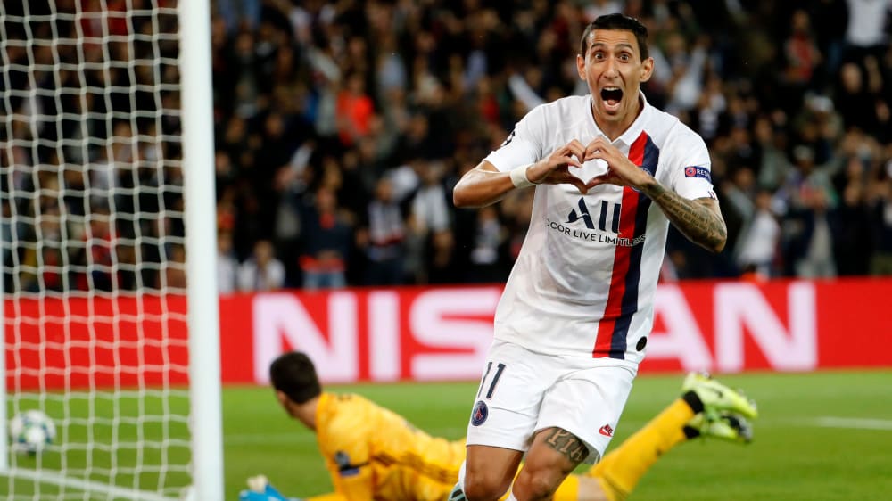 Ein Herz für PSG: Angel di Maria schoss den französischen Meister gegen seinen Ex-Klub Real Madrid zum Sieg.