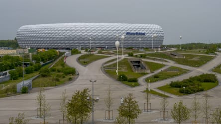 Blick auf die Allianz Arena in München