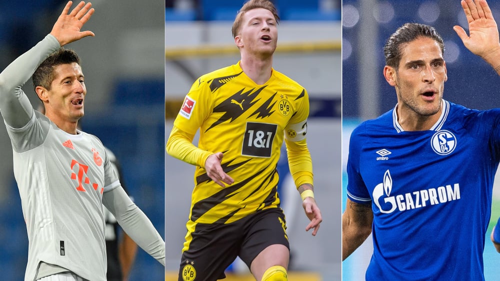 Robert Lewandowski, Marco Reus und Goncalo Paciencia.