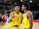 BASKETBALL EASYCREDIT BBL 1. SPIELTAG - SCIENCE CITY JENA - RASTA VECHTA ** NUR FÜR REDAKTIONELLE ZWECKE ** EDITORIAL USE ONLY **01 10 2026-Jena: Basketball easyCredit BBL 1. Basketball-Bundesliga Saison 2026 2027 1. Spieltag Sparkassen-Arena Science City Jena - RASTA Vechta im Foto: Ira Lee 44 (Science City Jena) und Daniel Biel 77 (Science City Jena) nach dem Spiel ( Deutschland Thueringen Jena Copyright: SaschaxFromm *** BASKETBALL EASYCREDIT BBL MATCHDAY 1 SCIENCE CITY JENA RASTA VECHTA ** FOR EDITORIAL PURPOSES ONLY ** EDITORIAL USE ONLY ** p 01 10 2026 Jena Basketball easyCredit BBL 1 Basketball Bundesliga 2026-2027 Season, Matchday 1, Sparkassen Arena, Science City Jena, RASTA Vechta. Pictured: Ira Lee (44), Science City Jena, and Daniel Biel (77), Science City Jena, after the game. Germany, Thuringia Jena Copyright SaschaxFromm Copyright: SaschaxFromm doc87ug99ji4ko1kt8r6umm ,EDITORIAL USE ONLY