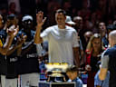27.08.2026, GER, FIBA ‹Basketball World Cup 2027, European Qualifiers Köln, Deutschland-Türkei Verabschiedung von Johannes Voigtmann von der Nationalmannschaft Köln LANXESS arena Nordrhein-Westfalen Deutschland *** August 27, 2026, GER, FIBA 2027 Basketball World Cup, European Qualifiers, Cologne, Germany vs. Turkey; Farewell to Johannes Voigtmann from the national team, Cologne, LANXESS Arena, North Rhine-Westphalia, Germany