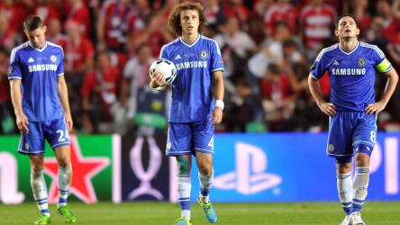 David Luiz (Mitte) und Frank Lampard (rechts)