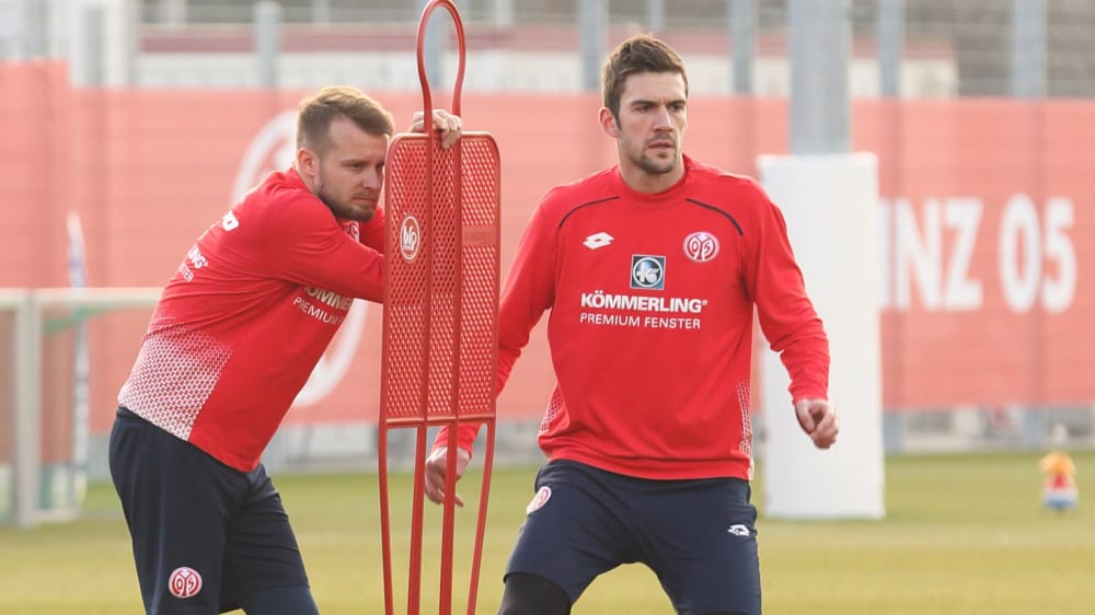 Verbleibt in Mainz? Daniel Brosinski (links) und Stefan Bell kämpfen um neue Verträge beim 1. FSV.