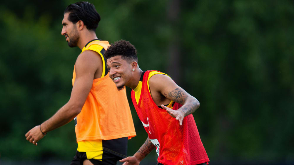 Dortmunds Jadon Sancho hat Spaß im Training