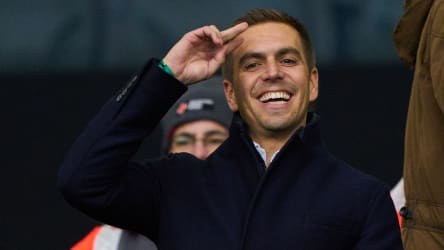 Philipp Lahm am Rande des 6:1-Sieges der deutschen Nationalmannschaft gegen Nordirland in Frankfurt