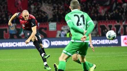 Michael Frey, Stürmer des 1. FC Nürnberg, "brennt schon wieder", auf den Platz zurückzukehren.