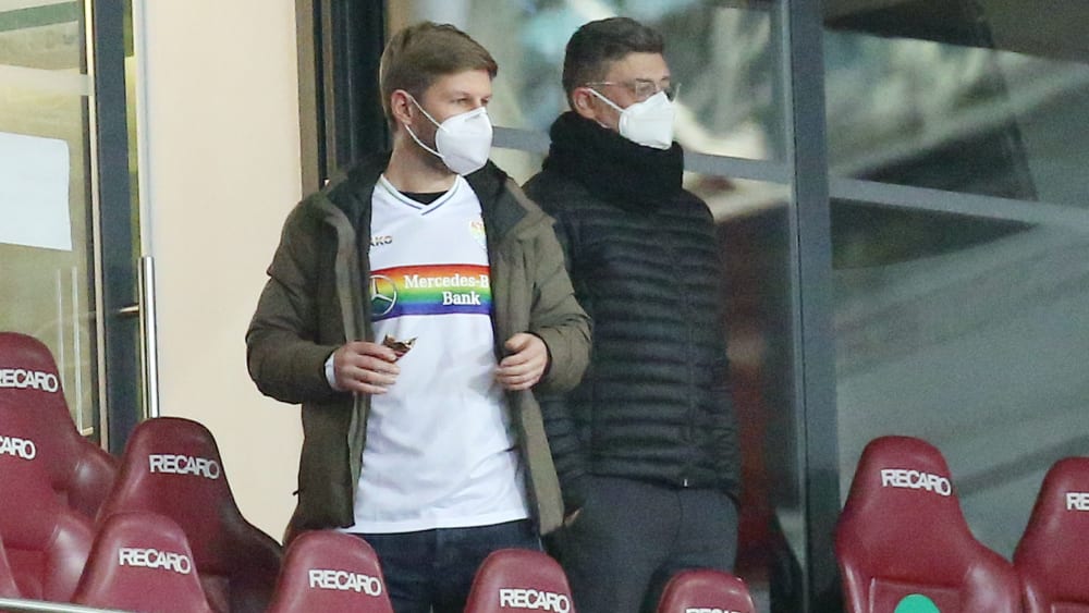 Es droht weitere Unruhe beim VfB Stuttgart: Der AG-Vorstandsvorsitzende Thomas Hitzlsperger (vorne) und Präsident Claus vogt.