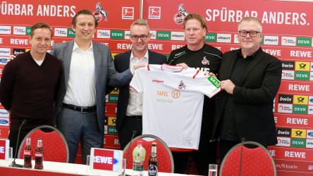 Der 1. FC Köln und die Tafel Deutschland stellen das Sondertrikot vor