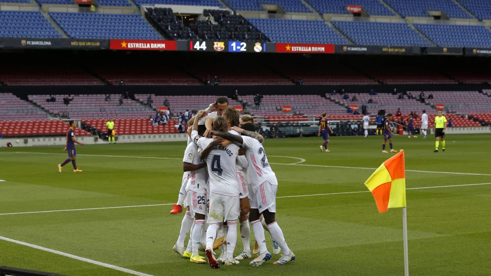 Jubel im Camp Nou: Real Madrid besiegte Barcelona mit 3:1.