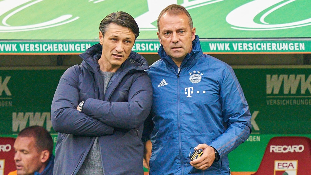 Der Eine ist weg, der Andere hat nun die Verantwortung: Niko Kovac und Hansi Flick (r.).