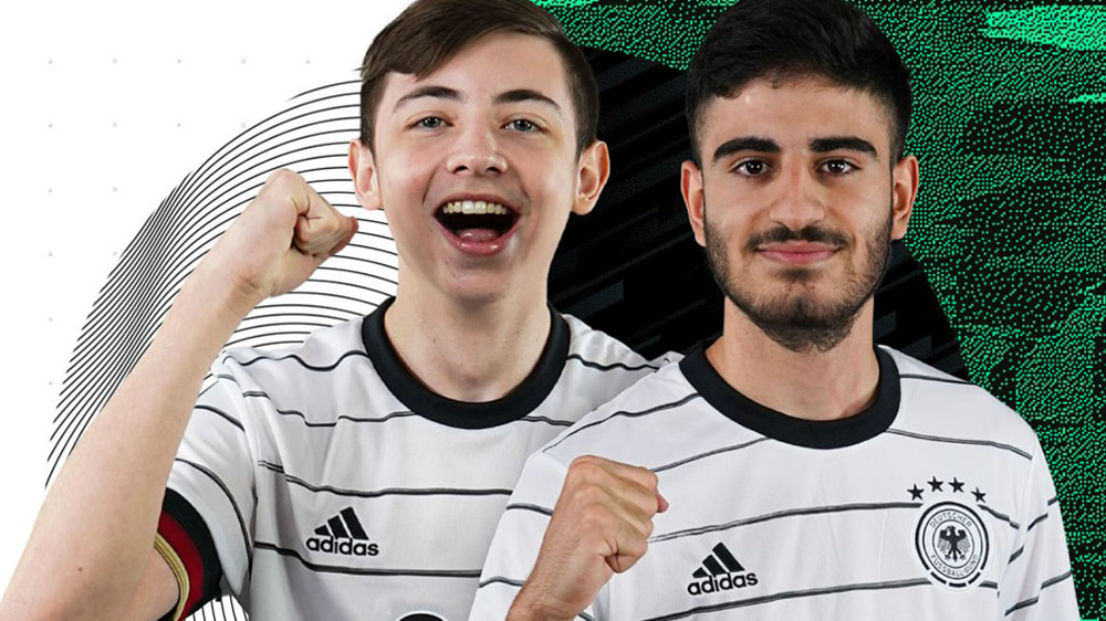 'DullenMIKE' (l.) und 'Umut' (r.) haben die Qualifikation zum FIFAe Nations Cup als zweitbestes Duo abgeschlossen.