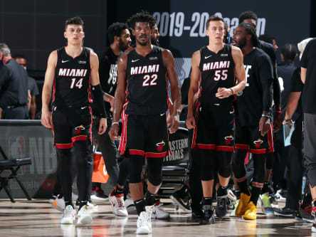Tyler Herro, Jimmy Butler, Duncan Robinson