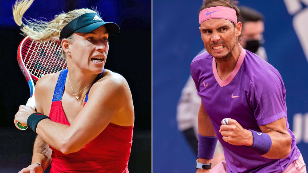 Viertelfinale verpasst, Viertelfinale erreicht: Angelique Kerber und Rafael Nadal.