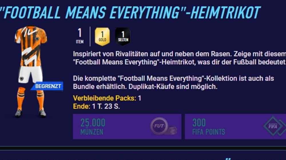 FUT bietet nun spezielle Trikots und Kosmetik-Items für echtes Geld an.