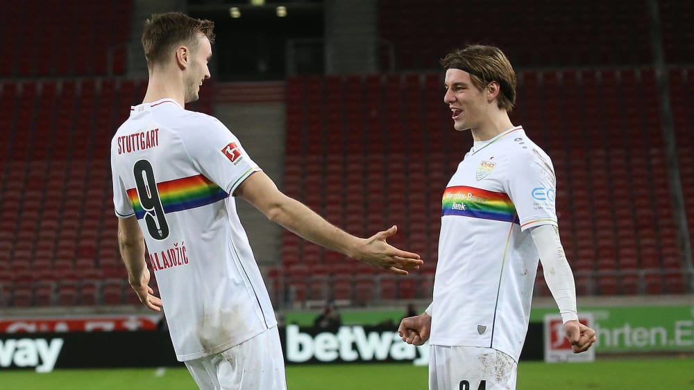 Zwei, die sich gut verstehen: Sasa Kalajdzic (l.) und Borna Sosa.