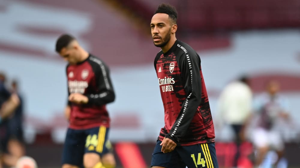 Kleiner "Shitstorm", nur weil er lachen musste: Pierre-Emerick Aubameyang, hier kurz vor dem Spiel gegen Aston Villa.