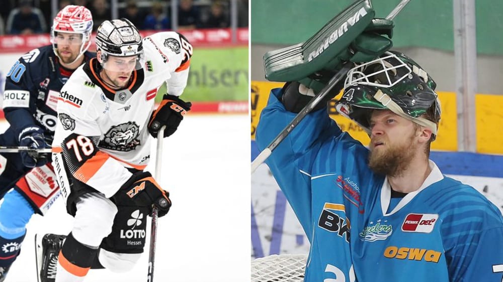 Hoffnungsträger ihrer Teams: Frankfurts Dominik Bokk (li.) und Bietigheims Sami Aittokallio.