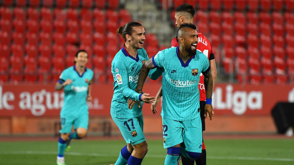 Frühes Tor auf Mallorca: Arturo Vidal lässt sich feiern.