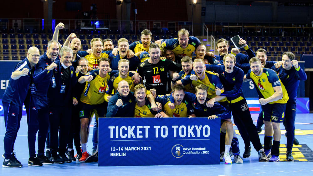 Auf nach Japan: Die Schweden freuten sich über die geglückte Qualifikation.