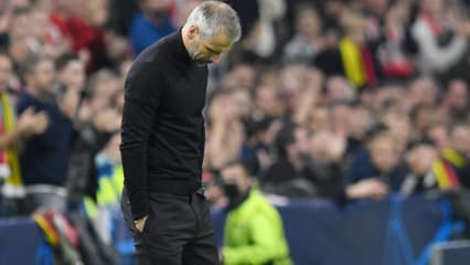 Blick nach unten: Marco Rose kritisierte den Umgang seiner Spieler mit dem Rückstand scharf.