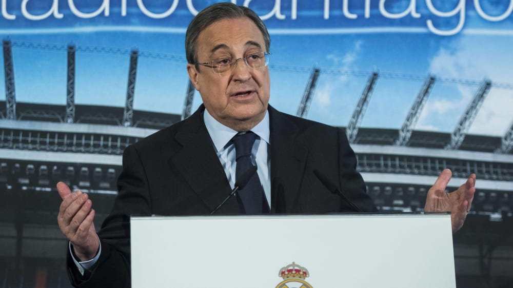 Der Vorsitzende der Super League: Real-Präsident Florentino Perez.