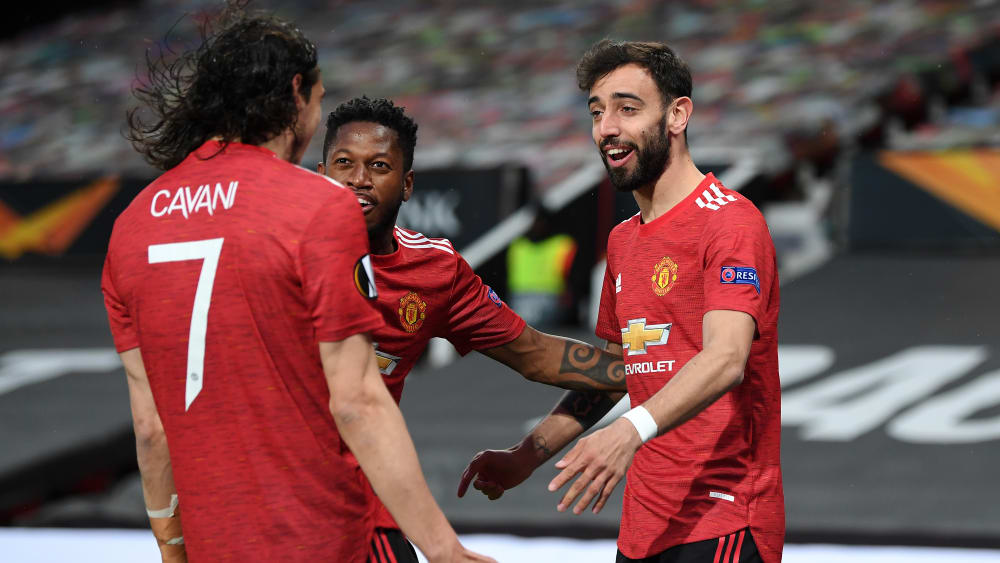 Starker Auftritt: Edinson Cavani und Bruno Fernandes überragten bei Manchester Uniteds Sieg.