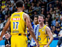Basketball Berlin 18.09.2026 Saison 2026 2027 EasyCredit BBL 1. Bundesliga Männer, Herren Alba Berlin - NINERS Chemnitz Jonas Mattisseck (Alba Berlin, No.09) Jubel Norris Agbakoko (Alba Berlin, No.17) Justin Bean (Alba Berlin, No.34) *** Basketball Berlin, September 18, 2026; 2026-2027 Season; EasyCredit BBL 1 Bundesliga Men; Alba Berlin vs. NINERS Chemnitz; Jonas Mattisseck (Alba Berlin, No. 09) celebrates; Norris Agbakoko (Alba Berlin), No. 17 Justin Bean, Alba Berlin, No. 34