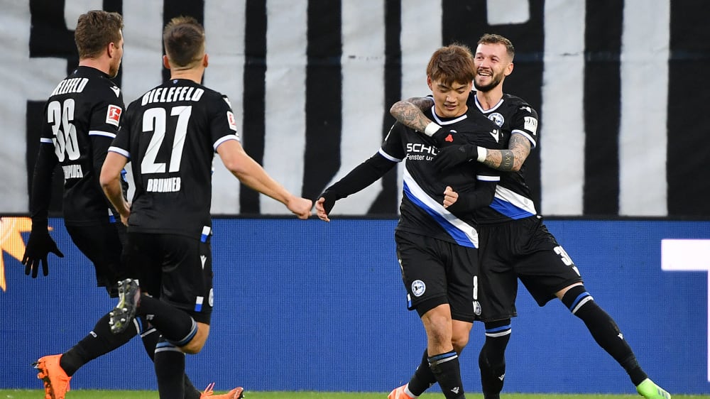 Negativlauf beendet: Arminia Bielefeld durfte nach langer Durststrecke wieder jubeln.