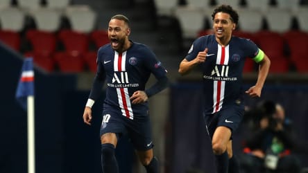 Neymar und Marquinhos (re.)