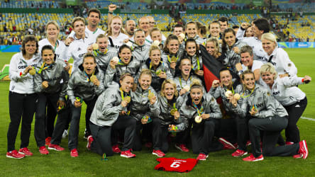 Die DFB-Frauen holten bei den Olympischen Spielen in Rio de Janeiro Gold.