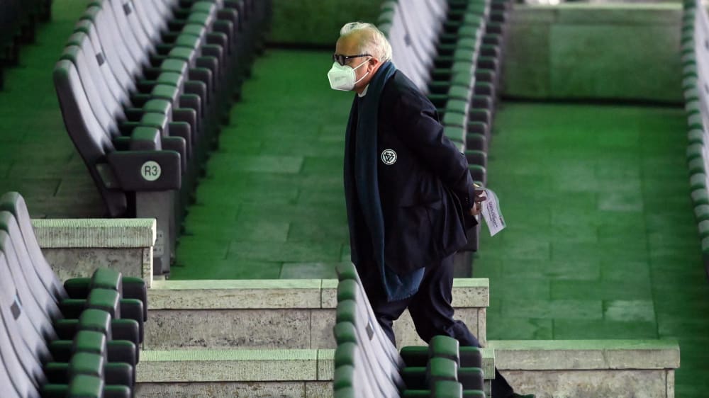 Sein letzter öffentlicher Auftritt als DFB-Präsident: Fritz Keller beim Pokalfinale in Berlin.