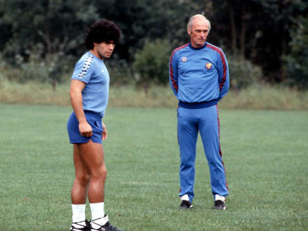 Zwei, die nicht zusammenfanden: Diego Armando Maradona und Udo Lattek (r.).
