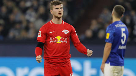 Leipzigs Timo Werner jubelt nach seinem zwischenzeitlichen 2:0 auf Schalke über das Ende seiner Durststrecke