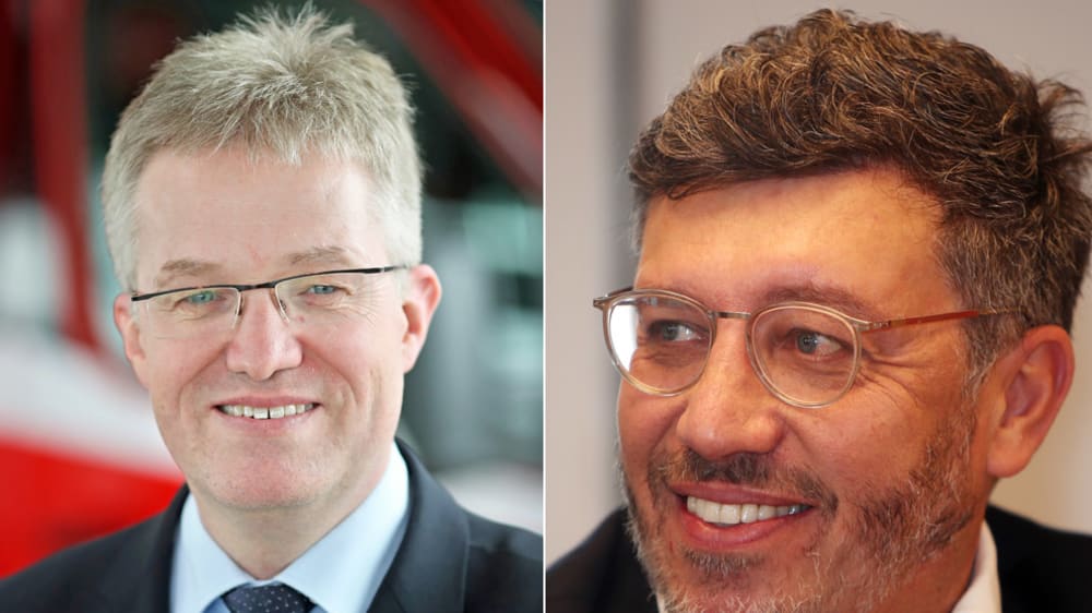 Die Kandidaten fürs VfB-Präsidentenamt: Pierre-Enric Steiger und Claus Vogt.