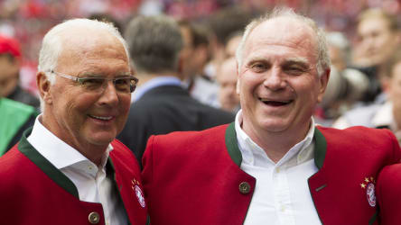 Franz Beckenbauer und Uli Hoeneß (re.)